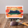 Make a Bob Ross Calming Lake Greeting Card