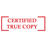 Bracket Certified True Copy Stamp
