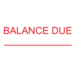 Line Balance Due Stamp