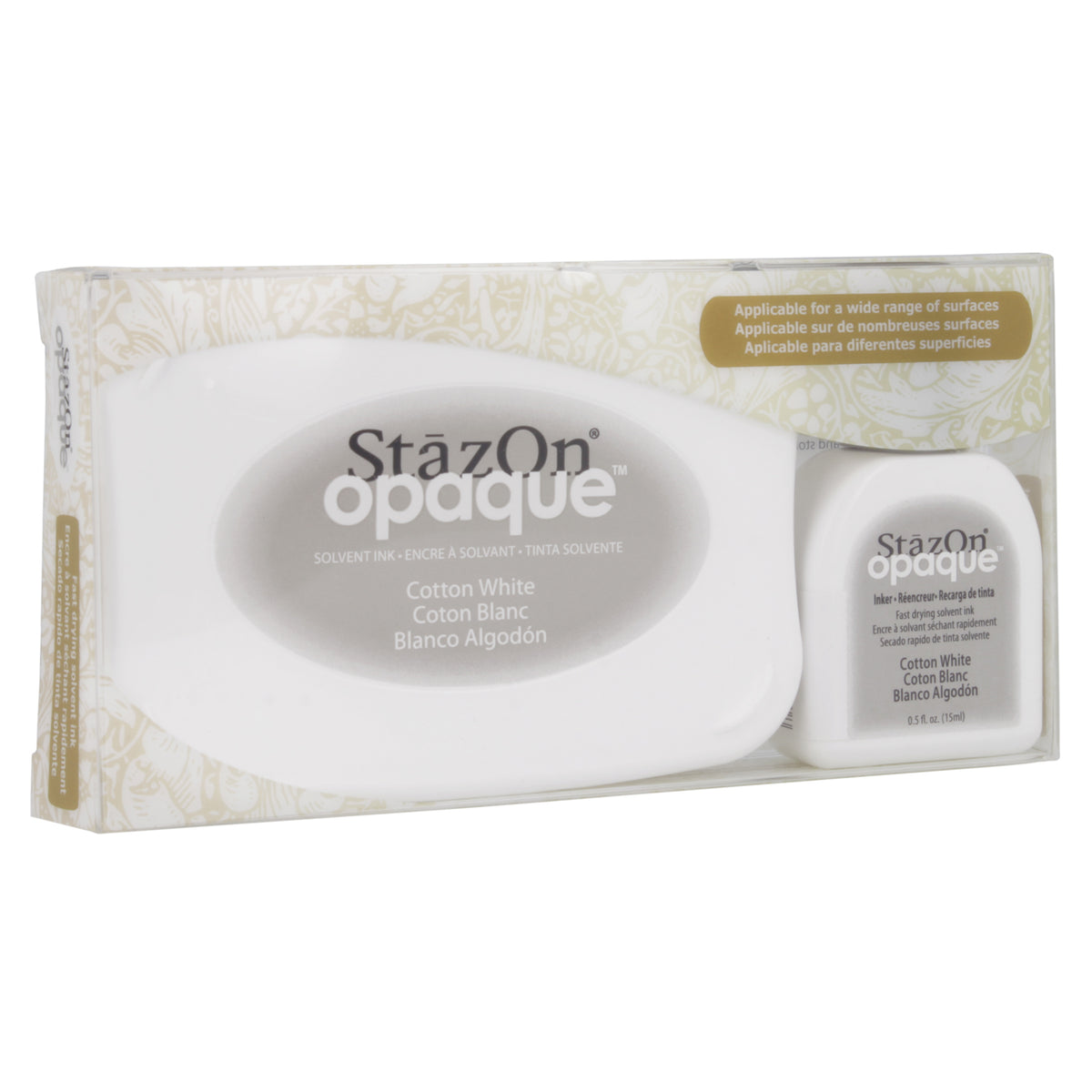 StazOn® Cotton White Solvent Ink Pad –