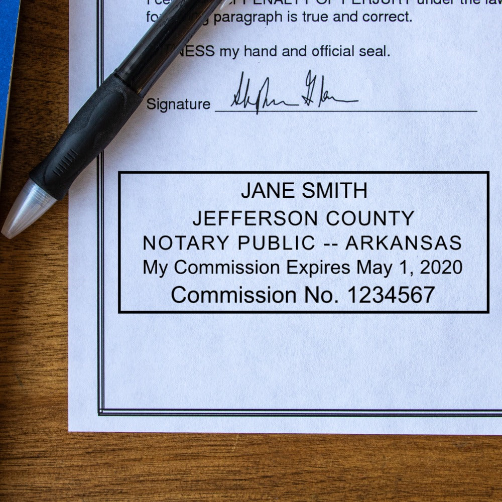 PreInked Arkansas Notary Stamp Made Entirely in America