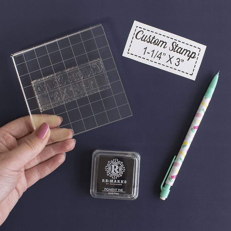 11/4" by 3" Custom Clear Stamp