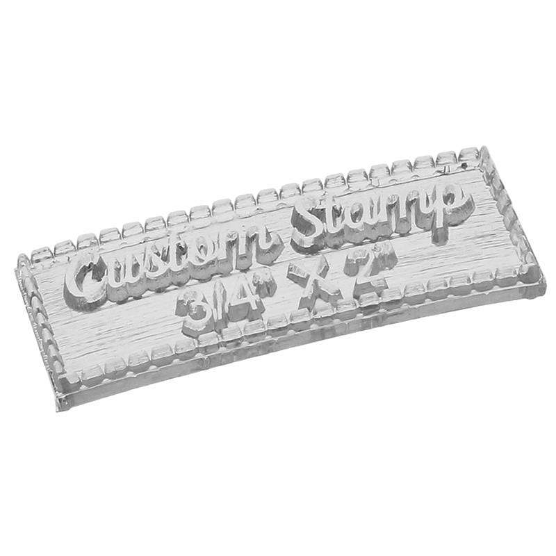 3/4" by 2" Custom Clear Stamp