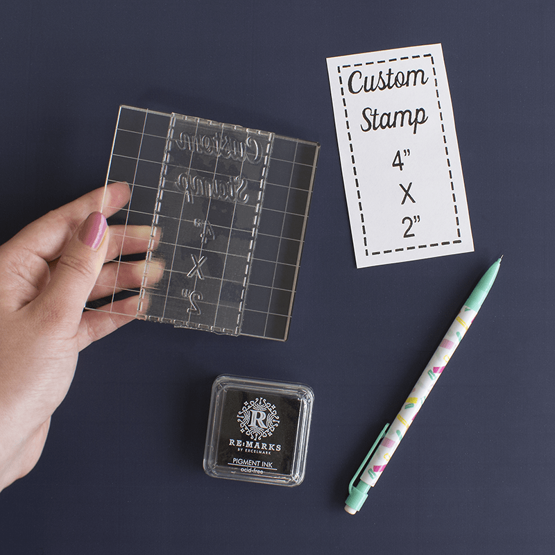 4" by 2" Custom Clear Stamp