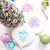 DIY Glitter Stamped Wood Ornaments