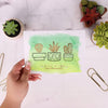 DIY Heat Embossed Succulent Greeting Card