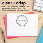 Dotted Circle Address Stamp
