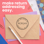 Dotted Circle Address Stamp