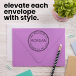 Dotted Circle Address Stamp