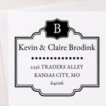 Plaque Monogram Address Stamp