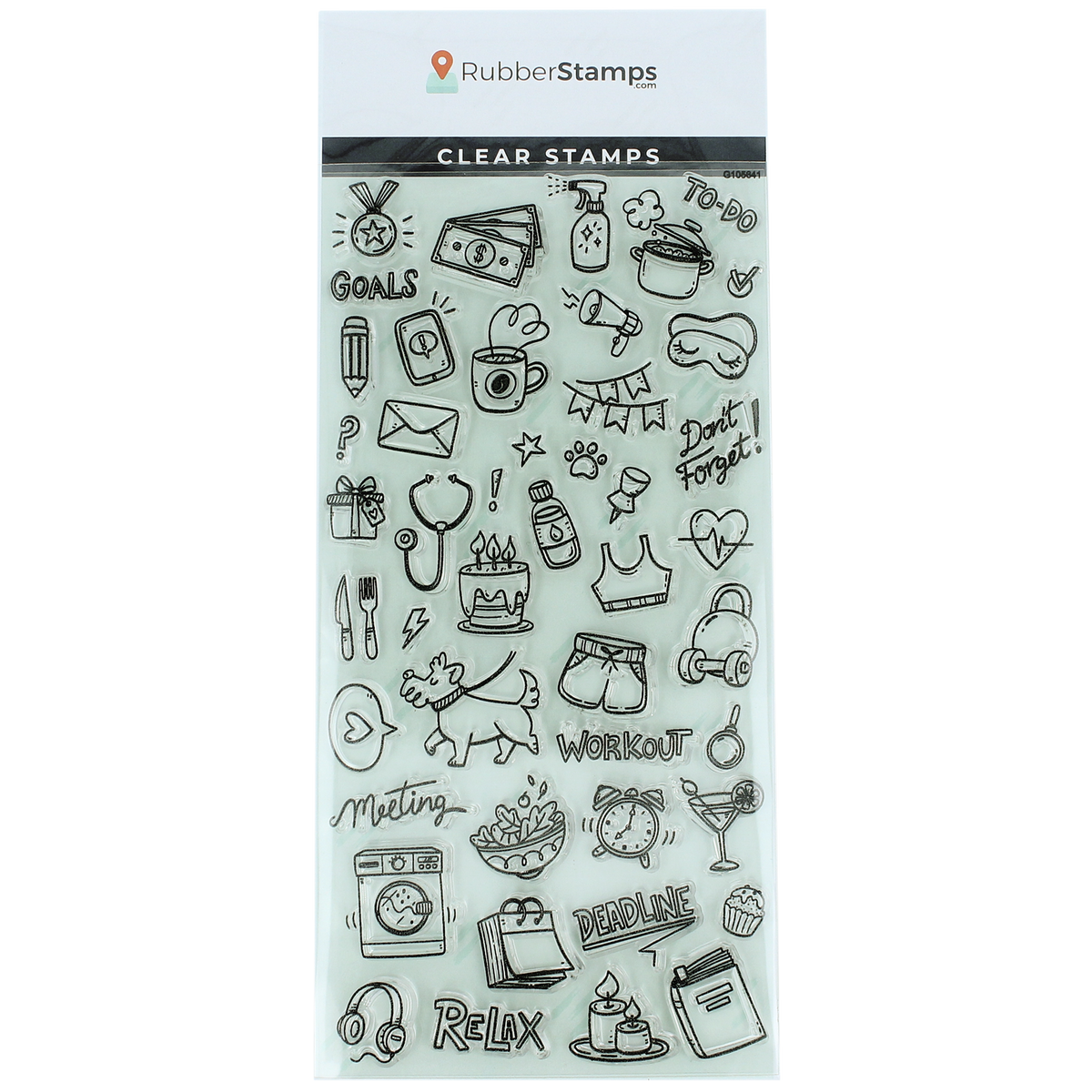 Journal Doodle Icons Clear Stamp Set - RubberStamps.com