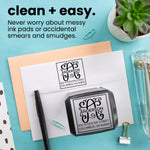 Split Monogram Address Stamp