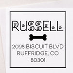 Paws and Bones Address Stamp