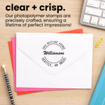 Simple Script Circle Address Stamp