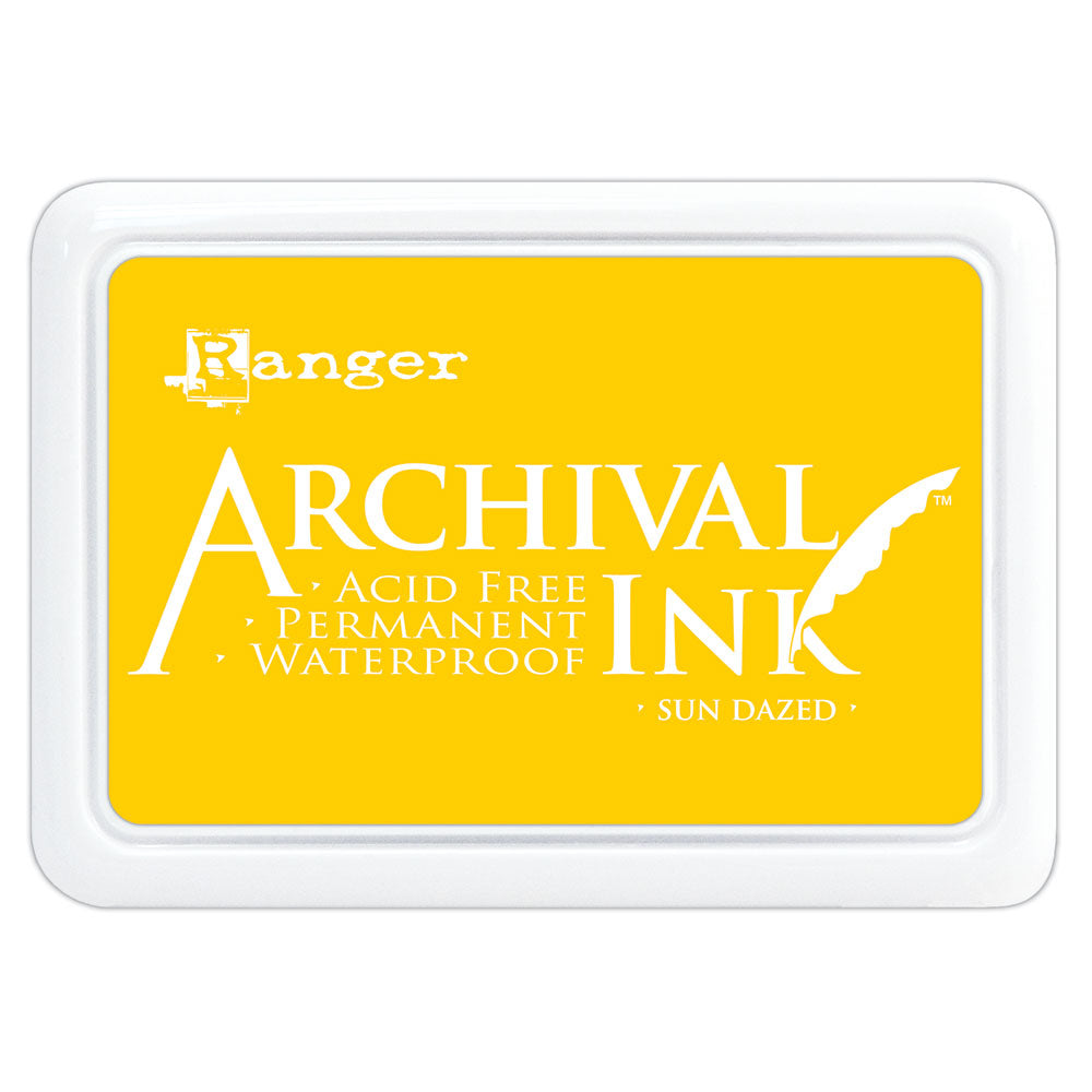 Archival Ink Stamp Pad - Permanent Ink Pad for Fabric/Wood/Plastic –