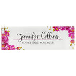 Orchids Acrylic Block Nameplate