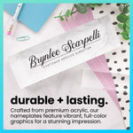 Clear Marble Acrylic Block Nameplate