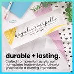 Marble Gold Acrylic Block Nameplate