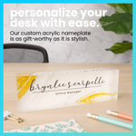 Marble Gold Acrylic Block Nameplate