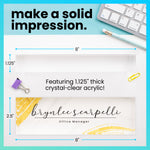 Marble Gold Acrylic Block Nameplate