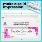 Orchids Acrylic Block Nameplate