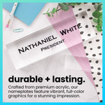 Custom Logo Clear Acrylic Block Nameplate