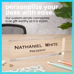 Custom Logo Clear Acrylic Block Nameplate