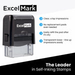 StampMark Customized Signature/Logo Stamp - Medium Size - Choose from 15  Ink Colors