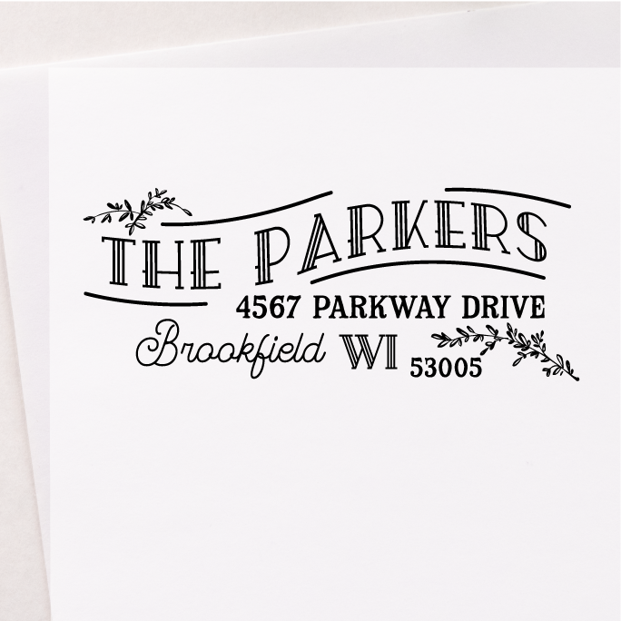 Antique Foliage Rectangle Address Stamp – RubberStamps.com
