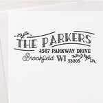 Antique Foliage Rectangle Address Stamp