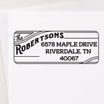 Antique Print Address Stamp