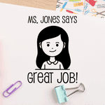 Custom Great Job Avatar Teacher Stamp