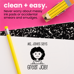 Custom Great Job Avatar Teacher Stamp