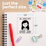 Custom Great Job Avatar Teacher Stamp