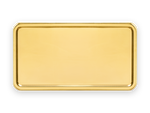 1.5x3 Round Name Badge Holder (Gold)