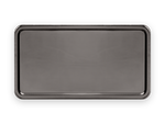 1.5x3 Round Name Badge Holder (Graphite)