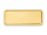 1x3 Round Name Badge Holder (Gold)