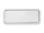 1x3 Round Name Badge Holder (Silver)