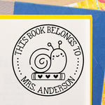 Book Buddies Snail Book Stamp