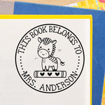 Book Buddies Zebra Book Stamp