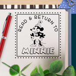 Minnie Reads Book Stamp