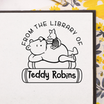Pooh and Piglet Read Together Book Stamp