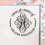 Adorn Monogram Book Stamp