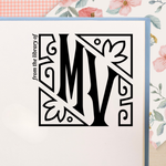Slant Monogram Book Stamp