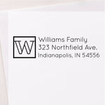 Boxed Monogram Address Stamp