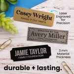 Custom Engraved Brass Plate (1" x 3")