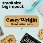 Custom Engraved Brass Plate (1" x 3")