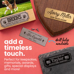 Custom Engraved Brass Plate (1" x 3")