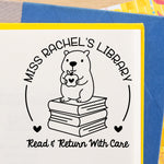 Book Buddies Capybara Stack Library Stamp