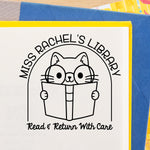 Book Buddies Cat Library Stamp
